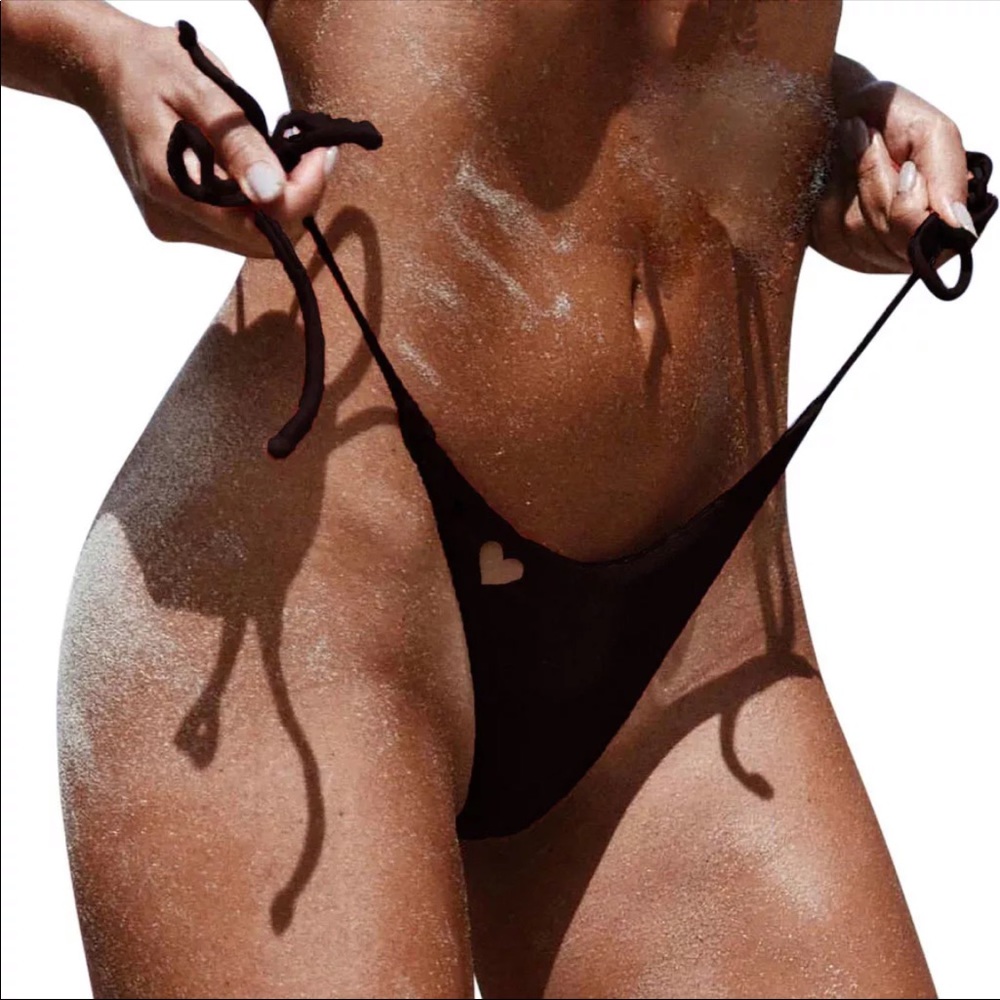 Cutout Heart Bikini Bottom